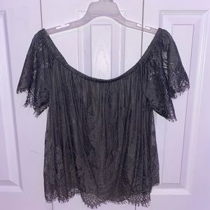 off the shoulder lace top